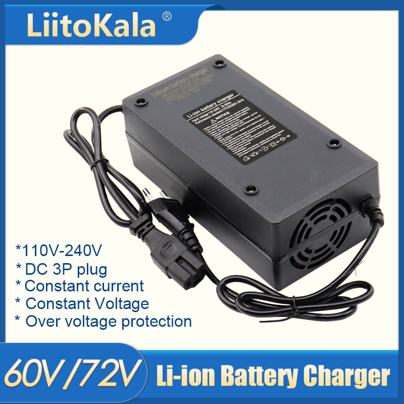 84V 20A Smart Charger - Chargeur de batterie lithium-ion 60V/72V 5a,