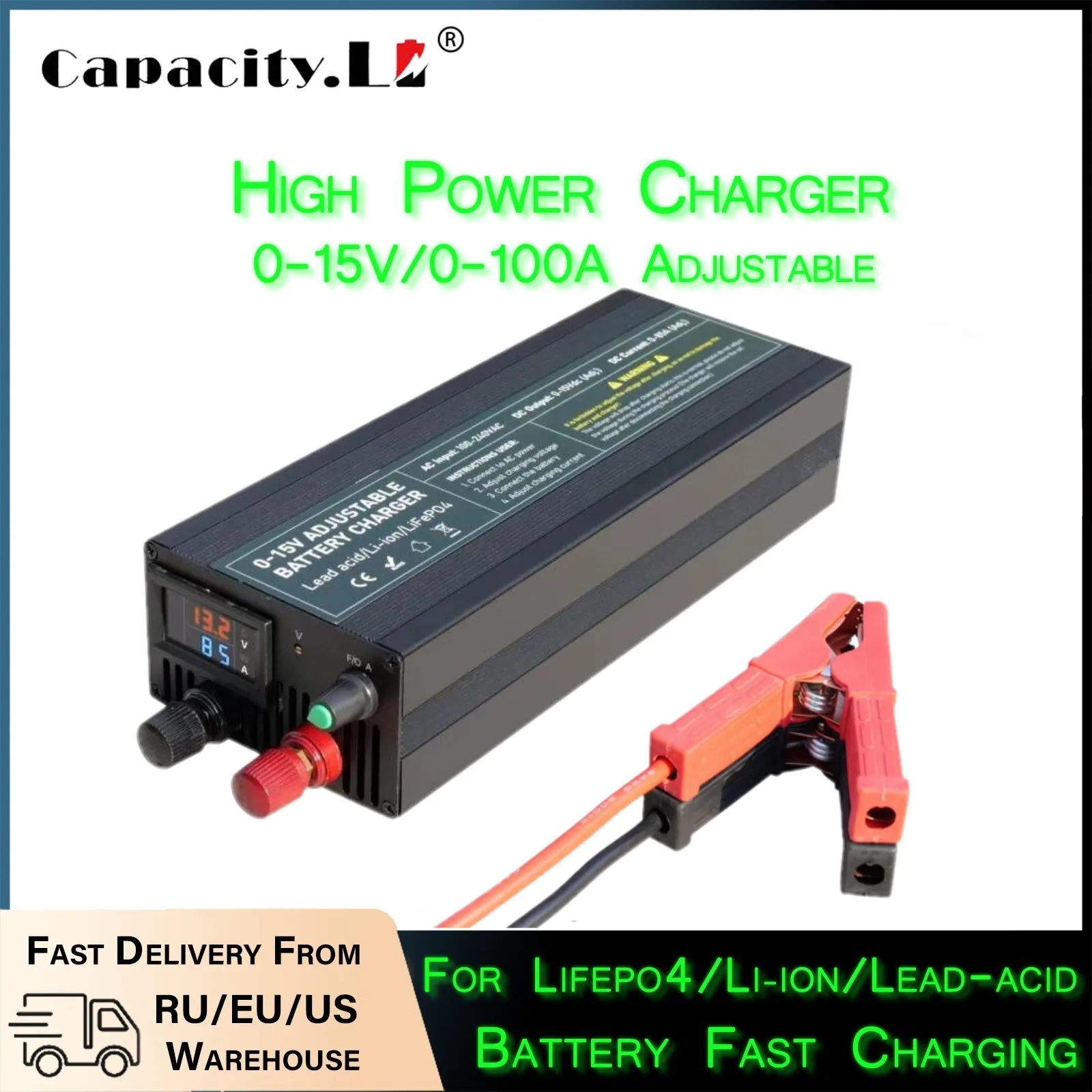 84V 20A Smart Charger - Chargeur de batterie réglable CC CV