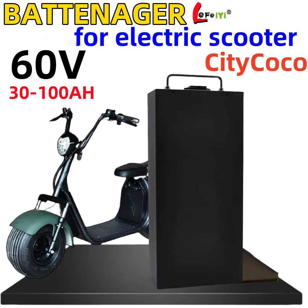 Harley Citycoco 60v 100Ah moto - 60V 50Ah Electric Scooter Battery avis et prix