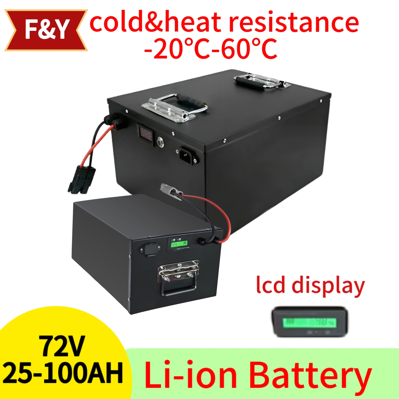 F & Y72V 25Ah 35Ah 45Ah 65Ah 8 - 72V 40Ah Lifepo4 Battery Pack avis et prix